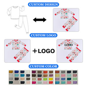 Wholesale Kid Bamboo Pajamas Set Eco Friendly Toddler Long Sleeve Sleep <strong>Wear</strong> Children Unisex Kids <strong>Boys</strong> <strong>Girls</strong> <strong>Clothes</strong> - Product Image 4