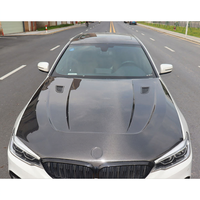 Capot de remplacement en fibre de carbone pour BMW Série 5 G30 G38 F90 2018-2020, style MBJ, capot moteur, pièces de carrosserie automobile