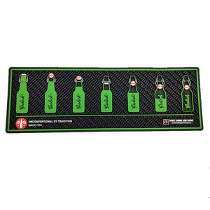 Custom Logo Silicone PVC <b>Bar</b> Mat Rubber Spill Pad Pub <b>Runner</b> Beer Rail Mat Drip Tray Non Slip Counter Mat Bartender Mat - Product Image 1