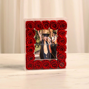 Ngày Valentine Quà Tặng Acrylic Bất Tự Nhiên Bất Tử Mãi Mãi Vĩnh Cửu Bảo Quản Hoa Hồng Fleur Khung - Product Image 1