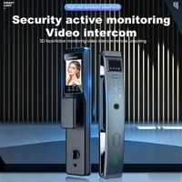 Serrure intelligente à déverrouillage à distance en alliage d'aluminium, serrure biométrique, serrure à empreintes digitales, mot de passe, carte-clé