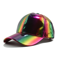 Gorra de Béisbol de Cuero PU Colorida para Hombre y Mujer, Gorra de Estilo Urbano con Visera Ajustable, Gorra de Motocicleta Impermeable para Uso en Exteriores