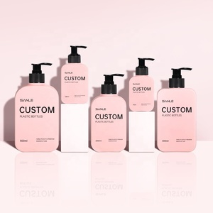 Tùy chỉnh HDPE vuông mỹ phẩm dầu gội điều hòa Lotion chai chăm sóc da chai nhựa 90ml 120ml <span class=keywords><strong>250ml</strong></span> 300ml 500ml Đen bơm - Product Image 1