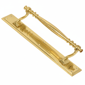 Tirador de latón macizo elegante y duradero con placa trasera para puertas y ventanas - Product Image 1