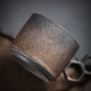 แก้วกาแฟเซรามิคสไตล์เรโทร แก้วลาเต้อาร์ต แก้วเซรามิคเนื้อหยาบ - Product Image 2