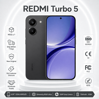 Nouveau smartphone de jeu Redmi Turbo 5 original avec double SIM, reconnaissance faciale, écran AMOLED, appareil photo 50MP+8MP, téléphone Android Xiaomi