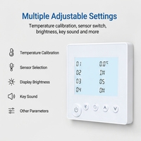 Termostato Inteligente WiFi RF para Caldera, Montaje en Pared, Control por Voz OLED, Termostato Manual de Gas, Controlador de Calefacción para Hotel, Aplicación IOS y Android