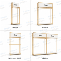 Porte-vêtements Kainice en métal doré, présentoir à vêtements, support de présentation pour magasins de détail, étagères, mobilier