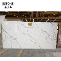 Prix d'usine en gros, dalle de quartz artificiel Calacatta, grande dalle moderne, certifiée CE, polie professionnellement, plan de travail de cuisine blanc