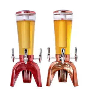 Newly Designed Bar Supplies Beverage Dispenser With 3 Taps Commercial Device Desktop 3L Draft Beer Tower Dispenser