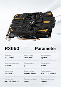 Tarjeta Gráfica para PC Peladn, Nueva y Original, GPU 550 de 4GB GDDR5, RX550 de 2GB PCI 3.0 de 128 bits para Juegos - Product Image 5