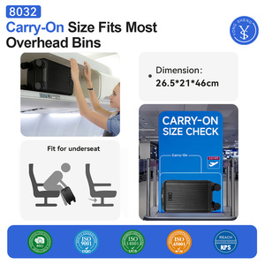 16 İnç Koltuk Altı Taşıma Çantası Çıkarılabilir Tekerlekler ile Dayanıklı Sert Kabuklu Seyahat Çantaları Uçak Koltuğuna Uyan Seyahat Çantası - Product Image 3