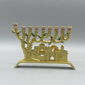 Ménorah du <span class=keywords><strong>Temple</strong></span> Saint de Jérusalem, décoration juive pour la maison, prière, festival, célébration, décoration de Hanoucca - Product Image 4