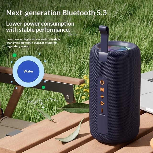 T65 Bluetooth Speaker High-Volume High-Fidelity Waterproof ABS Sound System Outdoor Portable Car Subwoofer Compact