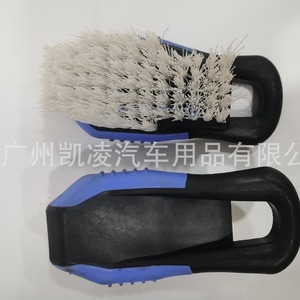 Yi Kailing Car Wash <b>Brush</b> Nylon Bristles Blue Handle Multi Functional Cleaning Tool For Vehicle <b>Floor</b> Mat Carpet Wheel Tire - Product Image 4