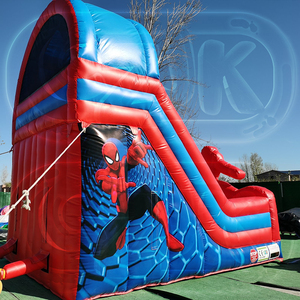 Toboggan aquatique <span class=keywords><strong>gonflable</strong></span> commercial Spiderman pour enfants avec piscine intégrée - Château <span class=keywords><strong>gonflable</strong></span> Spiderman pour fêtes - Product Image 4