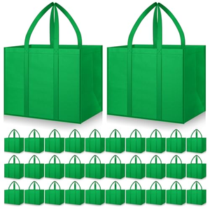 Bolsas de Compras Ecológicas Reutilizables con Base Reforzada, Hechas de Polipropileno 100% No Tejido - Product Image 1