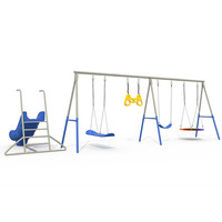 2025 ensemble de balançoire en métal pour accessoires de terrain de jeu extérieur planeur adapté aux enfants pour bébé en bas âge