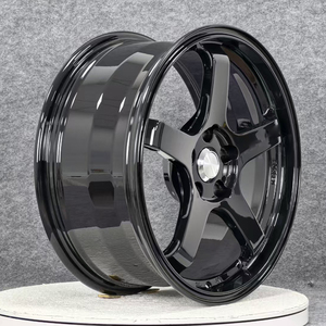 Jantes forgées monobloc noires à <span class=keywords><strong>5</strong></span> branches 5x114.3 5x112 5x120 pour voitures particulières Nissan Infiniti BMW Audi Tesla et pneus - Product Image 1