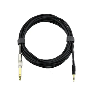 Personalizado de gama alta 1m/1,5 m/1,8 m estéreo TRS 3,5mm enchufe de 4 polos macho Cable auxiliar 6,35 <span class=keywords><strong>adaptador</strong></span> DC <span class=keywords><strong>Audio</strong></span> AV Cable altavoces micrófonos - Product Image 1