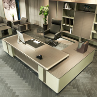 Scrivania Direzionale Singola per Ufficio Aziendale, Tavolo da Lavoro in Legno per Manager e Leader, Arredamento per Ufficio