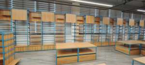 Étagères de supermarché personnalisables en bois et en métal, étagères de présentation de vente au détail robustes pour les épiceries et les centres commerciaux - Product Image 4