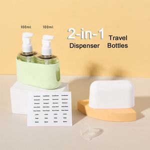 Kit d'emballage de shampoing de luxe réutilisable avec tube distributeur portable d'<span class=keywords><strong>avion</strong></span> Kit de voyage ensemble bouteilles capsule pour cosmétiques - Product Image 2