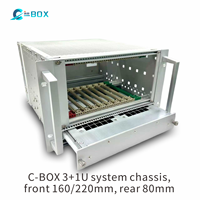 C-BOX ZSTC C-BOX . Support EuropacPRO 19 pouces pour joint textile, type F, avec trous pour poignée, 4U, 3+1U, 24564-298
