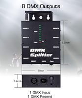 Amplificateur répartiteur DMX 8 voies Pknight, émetteur sans fil 2.4G, 8 sorties optiquement isolées, éclairage de scène LED