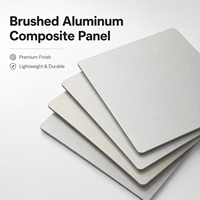 Panneau ACP brossé 4 mm 5 mm 6 mm résistant aux rayures pour devanture de magasin