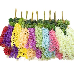 Guirlande de fleurs artificielles de glycine Lai Ying, violet foncé, en soie, pour décoration de mariage, plante suspendue au plafond, décoration intérieure - Product Image 5