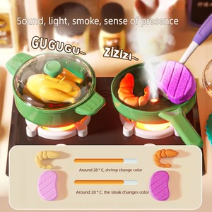 Juego de Cocina de Juguete para Niños de 83 cm con Luz, Música, Spray y Mesa de Cocina Educativa Eléctrica - Product Image 2