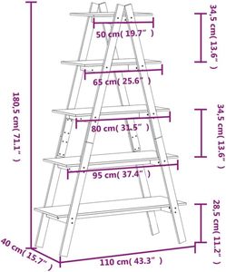 도매 5 계층 소박한 단단한 책장 서 소나무 나무 선반 멀티 스토리지 디스플레이 솔루션 모양 나무 선반 - Product Image 2