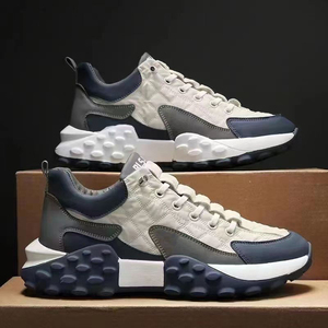 Hongyan Herren Rutschfeste Leder-TPU-Mesh Leichte Atmungsaktive Freizeitschuhe Modischer Trend Frühling/Winter Outdoor-Wanderschuhe - Product Image 1
