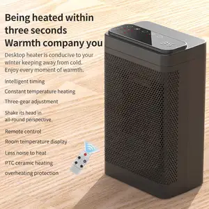 Chauffage silencieux, Mini Thermostat portatif ptc, chauffage électrique à infrarouge, alimenté par batterie, pour la maison, l'espace, 1500W