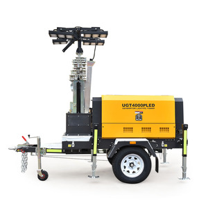 Engine Hydraulic Winch With <b>LED</b> <b>Light</b> White Toweable Vertical Mast Tower UGT4000LLED Portable Generator Mobile <b>Light</b> Towe - Product Image 5