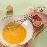 Fouet à œufs en acier inoxydable de 8, 10 et 12 pouces, batteur manuel, fouet à œufs, fouet à crème, outil de cuisine pour la pâtisserie