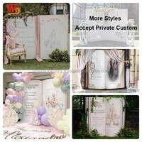 Toile de fond créative en forme de grand livre pour mariage, fête, événements, décoration de toile de fond, livre