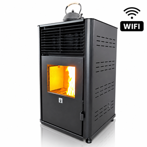 Estufa Inteligente <span class=keywords><strong>de</strong></span> Doble Combustible con Control WiFi 2026 - Chimenea <span class=keywords><strong>de</strong></span> Calefacción Interior para Leña y <span class=keywords><strong>Pellets</strong></span> con Control por Aplicación - Product Image 1