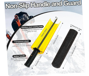 Kit de brosse rotative pour snowboard 300 mm avec poignée et axe, comprenant les 3 brosses, pour perceuse électrique - Product Image 3