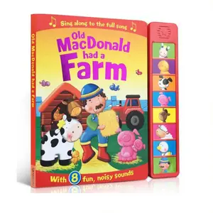 Livros interativos sensoriais Old MacDonald Had a Farm Multi Botões audiolivros Hardback Idades 0+