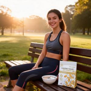 Céréales instantanées à base de flocons d'avoine et de <span class=keywords><strong>yaourt</strong></span> aux graines de chia, riches en fibres et en calcium, pour le petit-déjeuner sain des enfants et des bébés - Product Image 4