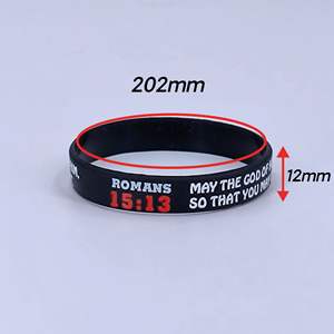 Pulsera de silicona Faith, paquete de 4 pulseras decorativas redondas y duraderas con citas bíblicas para creyentes cristianos - Product Image 5