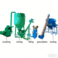 Ligne complète de production de granulés d'aliments pour volailles de 1000 kg, qualité supérieure, haute efficacité, pour la fabrication d'aliments pour volailles, ligne de production granulée HJ-N350