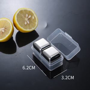 Camol fabbrica cubetti di ghiaccio riutilizzabili in acciaio inox per refrigeratori pietre di whisky raffreddamento cubetti di ghiaccio per bevitori di vino - Product Image 3