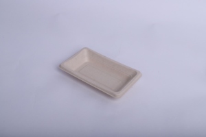 Boîte à sushi écologique en pulpe de bagasse 100 % recyclable, plateau alimentaire en pulpe recyclée non blanchie - Product Image 2