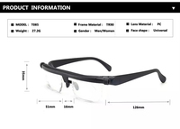 Lunettes à monture flexible avec plaquettes de nez réglables, correction de la distance focale universelle, pour myopie et presbytie