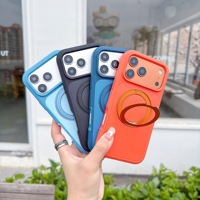 Étui de téléphone de luxe 2-en-1 avec chargement sans fil, béquille rotative à 360 degrés et magnétique pour iPhone 17 15 Pro Max