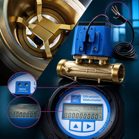 Medidor de Agua Ultrasónico Digital de Latón RS485 Modbus DN15 DN40 con Configuración Remota y Autodiagnóstico para Edificios Comerciales