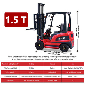 Montacargas Eléctrico de 3 Toneladas y 3 Metros con Llantas Sólidas: Elevación de Carga Pesada para Transporte de Mercancías <span class=keywords><strong>en</strong></span> Centros Logísticos - Product Image 2